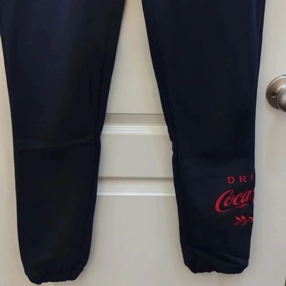 Coca Cola X Staple Unisex Adult Fleece Joggers Sweat Pants Size Small Navy - Picture 7 of 10
